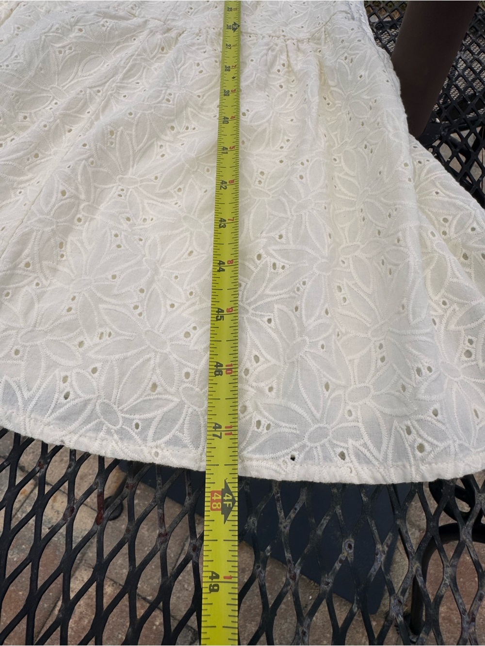 Madewell Cream Eyelet Tie-Shoulder Midi Dress - Picture 6 of 7
